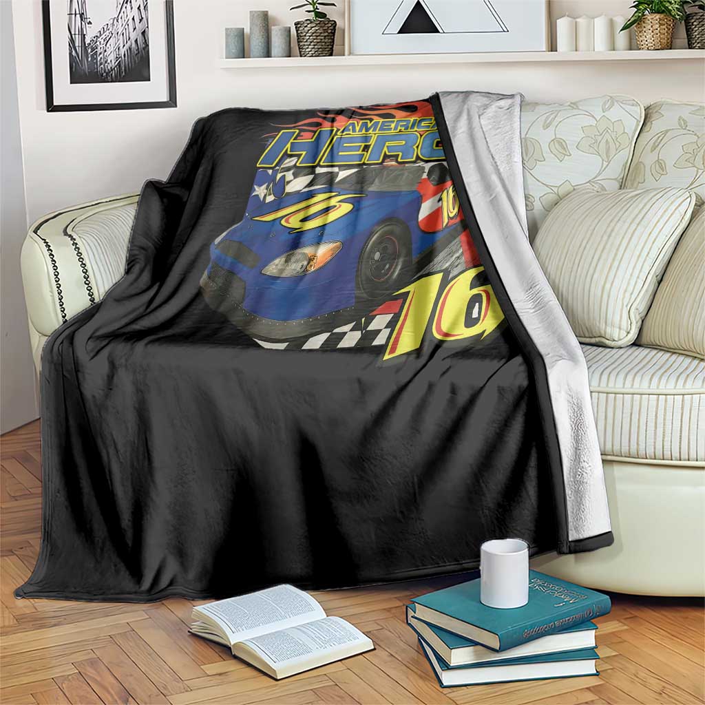 Vintage Americana Speed Legend 16 Tribute Throw Blanket American Hero #16 Stock Car Memorial - Print Your Wear