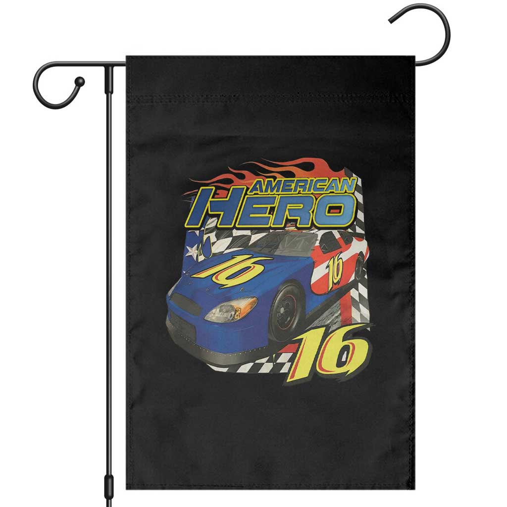 Vintage Americana Speed Legend 16 Tribute Garden Flag American Hero #16 Stock Car Memorial - Print Your Wear