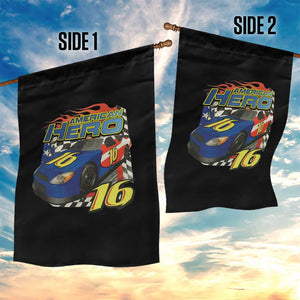 Vintage Americana Speed Legend 16 Tribute Garden Flag American Hero #16 Stock Car Memorial - Print Your Wear