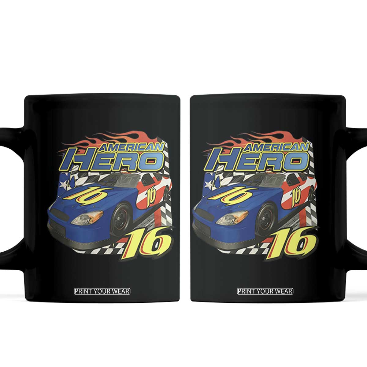 Vintage Americana Speed Legend 16 Tribute Coffee Mug American Hero #16 Stock Car Memorial - Print Your Wear