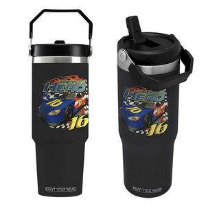 Vintage Americana Speed Legend 16 Tribute Flip Straw Tumbler American Hero #16 Stock Car Memorial - Print Your Wear