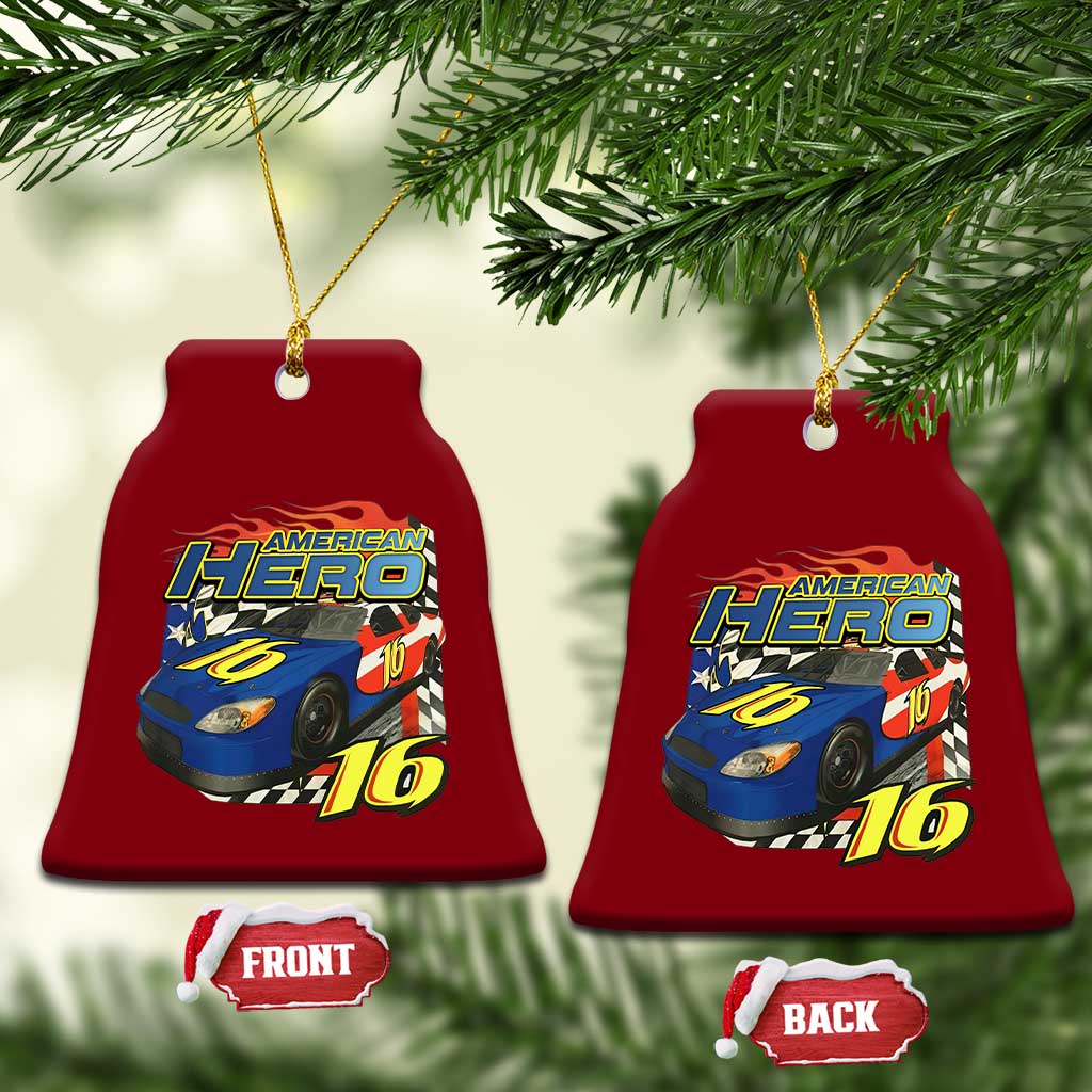 Vintage Americana Speed Legend 16 Tribute Ceramic Ornament American Hero #16 Stock Car Memorial - Print Your Wear