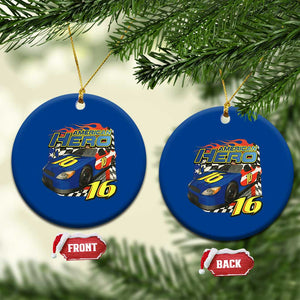 Vintage Americana Speed Legend 16 Tribute Ceramic Ornament American Hero #16 Stock Car Memorial - Print Your Wear