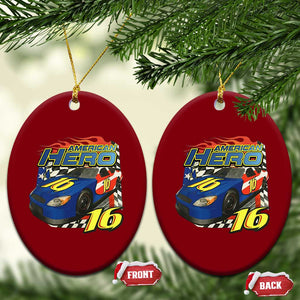 Vintage Americana Speed Legend 16 Tribute Ceramic Ornament American Hero #16 Stock Car Memorial - Print Your Wear
