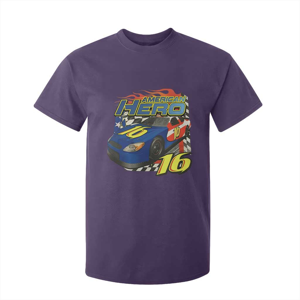 Vintage Americana Speed Legend 16 Tribute T Shirt For Kid American Hero #16 Stock Car Memorial - Print Your Wear