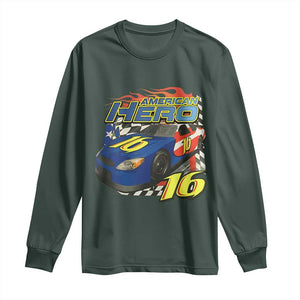 Vintage Americana Speed Legend 16 Tribute Long Sleeve Shirt American Hero #16 Stock Car Memorial - Print Your Wear