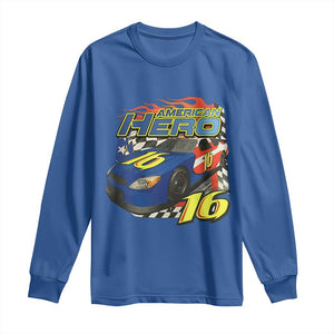 Vintage Americana Speed Legend 16 Tribute Long Sleeve Shirt American Hero #16 Stock Car Memorial - Print Your Wear