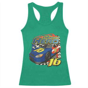 Vintage Americana Speed Legend 16 Tribute Racerback Tank Top American Hero #16 Stock Car Memorial - Print Your Wear