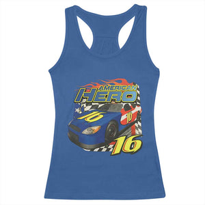 Vintage Americana Speed Legend 16 Tribute Racerback Tank Top American Hero #16 Stock Car Memorial - Print Your Wear