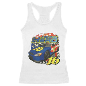 Vintage Americana Speed Legend 16 Tribute Racerback Tank Top American Hero #16 Stock Car Memorial - Print Your Wear