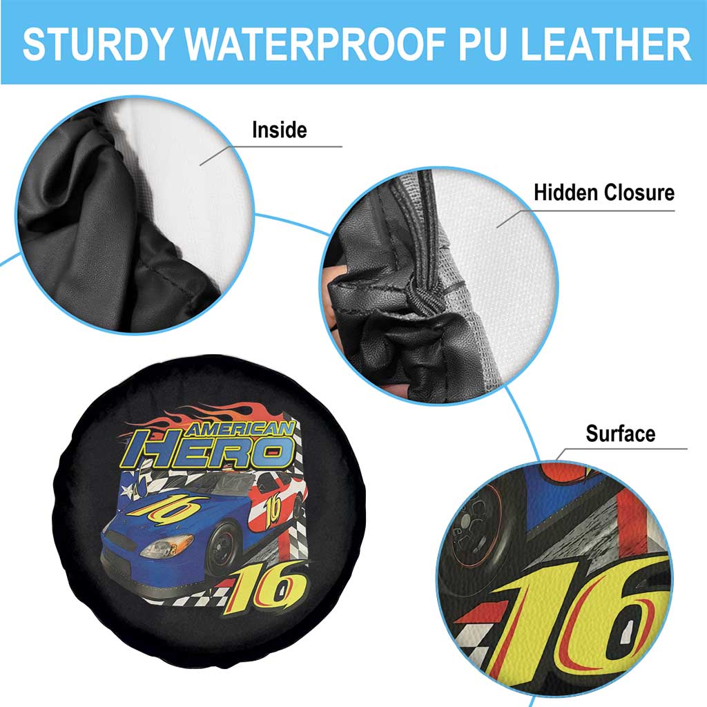 Vintage Americana Speed Legend 16 Tribute Spare Tire Cover American Hero #16 Stock Car Memorial - Print Your Wear