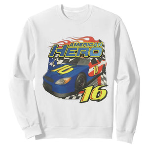 Vintage Americana Speed Legend 16 Tribute Sweatshirt American Hero #16 Stock Car Memorial - Print Your Wear