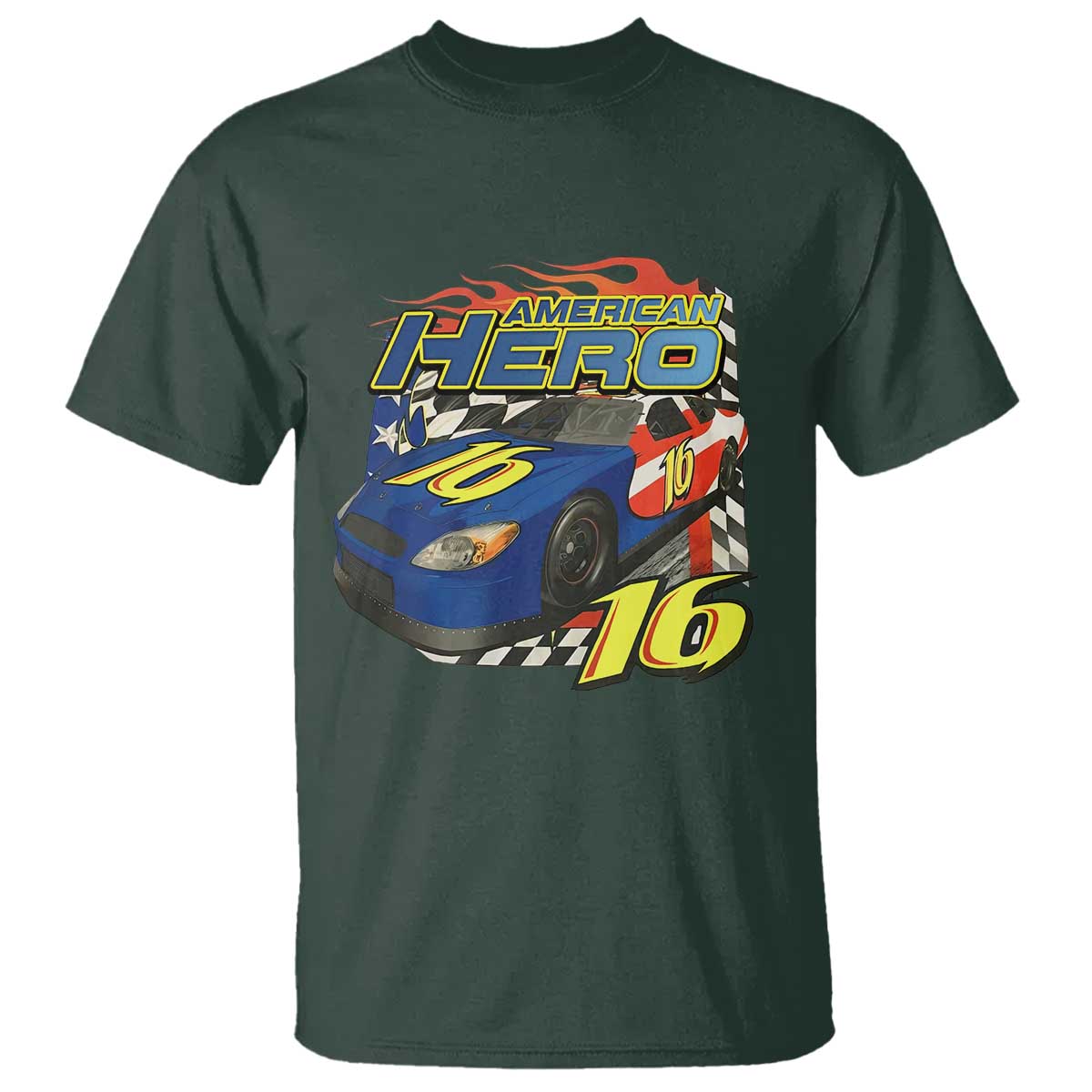 Vintage Americana Speed Legend 16 Tribute T Shirt American Hero #16 Stock Car Memorial - Print Your Wear