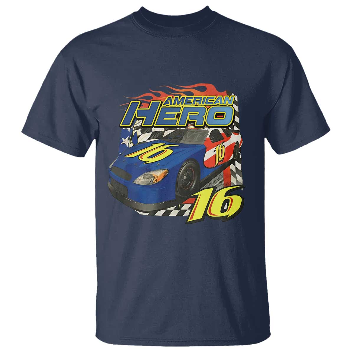 Vintage Americana Speed Legend 16 Tribute T Shirt American Hero #16 Stock Car Memorial - Print Your Wear