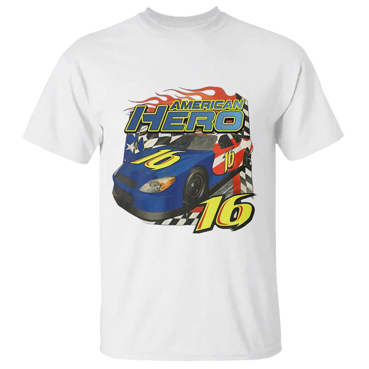Vintage Americana Speed Legend 16 Tribute T Shirt American Hero #16 Stock Car Memorial - Print Your Wear