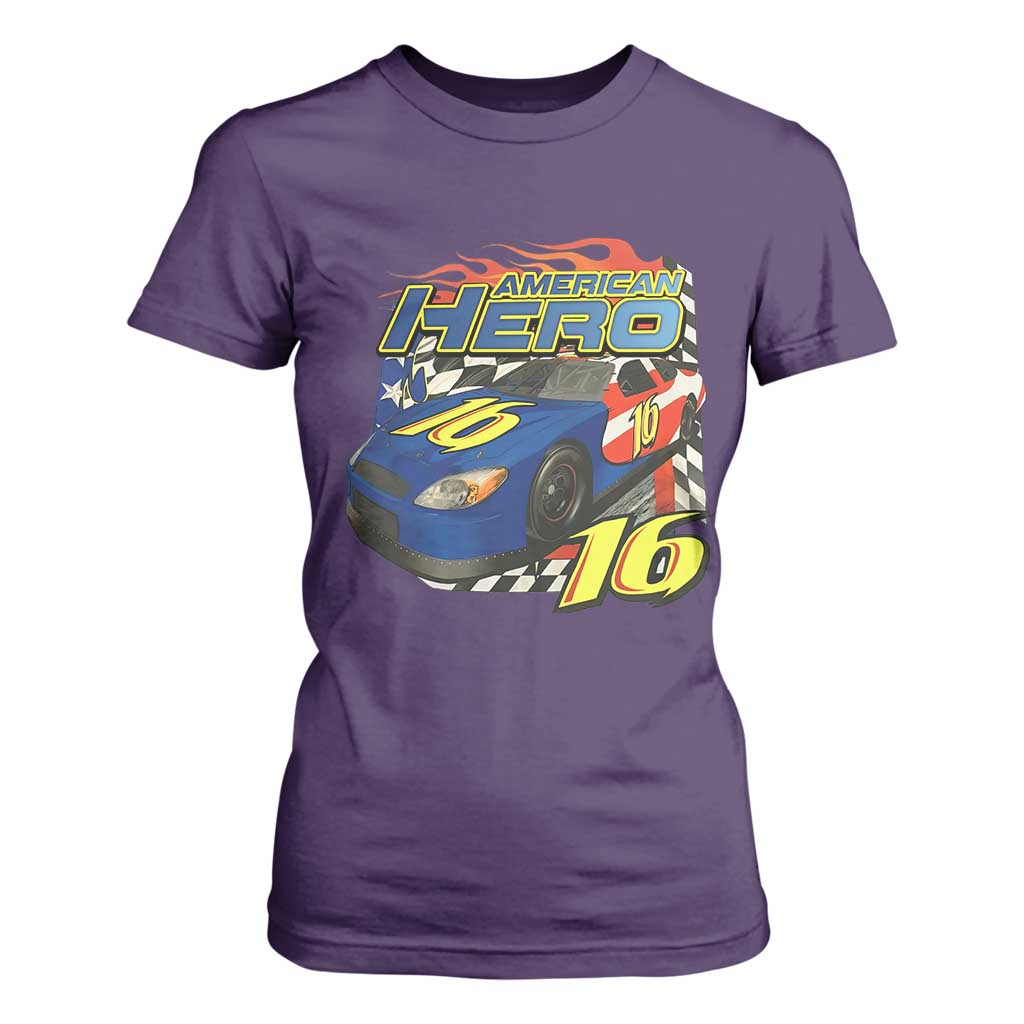 Vintage Americana Speed Legend 16 Tribute T Shirt For Women American Hero #16 Stock Car Memorial - Print Your Wear