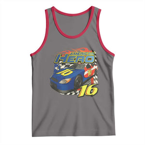 Vintage Americana Speed Legend 16 Tribute Tank Top American Hero #16 Stock Car Memorial - Print Your Wear