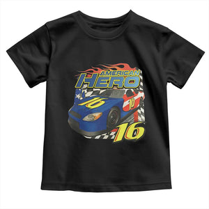 Vintage Americana Speed Legend 16 Tribute Toddler T Shirt American Hero #16 Stock Car Memorial - Print Your Wear