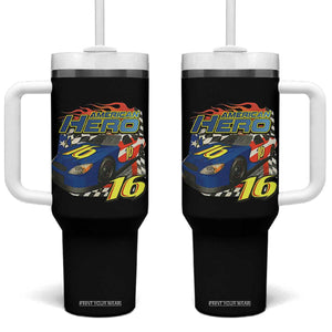 Vintage Americana Speed Legend 16 Tribute Tumbler With Handle American Hero #16 Stock Car Memorial - Print Your Wear