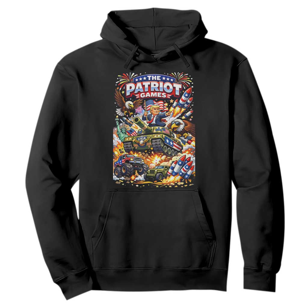 Trump The Patriot Games Hoodie Patriotic Semiquincentennial USA 250th Anniversary TS02 Black Print Your Wear