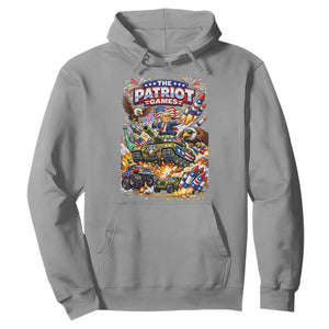 Trump The Patriot Games Hoodie Patriotic Semiquincentennial USA 250th Anniversary TS02 Sport Gray Print Your Wear