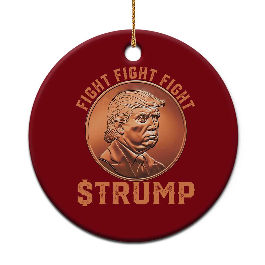 Trump Bitcoin 2025 Ceramic Ornament 47th President Coin Cryptocurrency TS02 1pc Red Print Your Wear