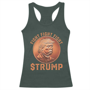 Trump Bitcoin 2025 Racerback Tank Top 47th President Coin Cryptocurrency TS02 Dark Forest Green Print Your Wear