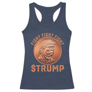 Trump Bitcoin 2025 Racerback Tank Top 47th President Coin Cryptocurrency TS02 Navy Print Your Wear