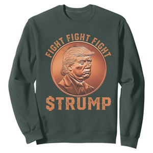 Trump Bitcoin 2025 Sweatshirt 47th President Coin Cryptocurrency TS02 Dark Forest Green Print Your Wear