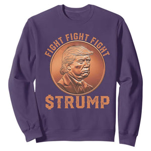 Trump Bitcoin 2025 Sweatshirt 47th President Coin Cryptocurrency TS02 Purple Print Your Wear