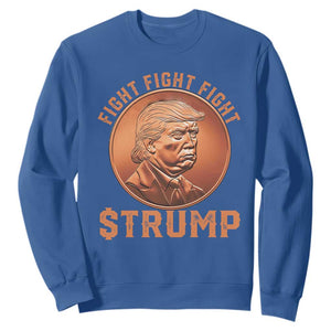 Trump Bitcoin 2025 Sweatshirt 47th President Coin Cryptocurrency TS02 Royal Blue Print Your Wear