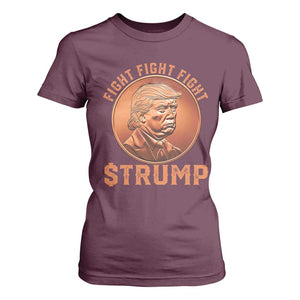 Trump Bitcoin 2025 T Shirt For Women 47th President Coin Cryptocurrency TS02 Maroon Print Your Wear