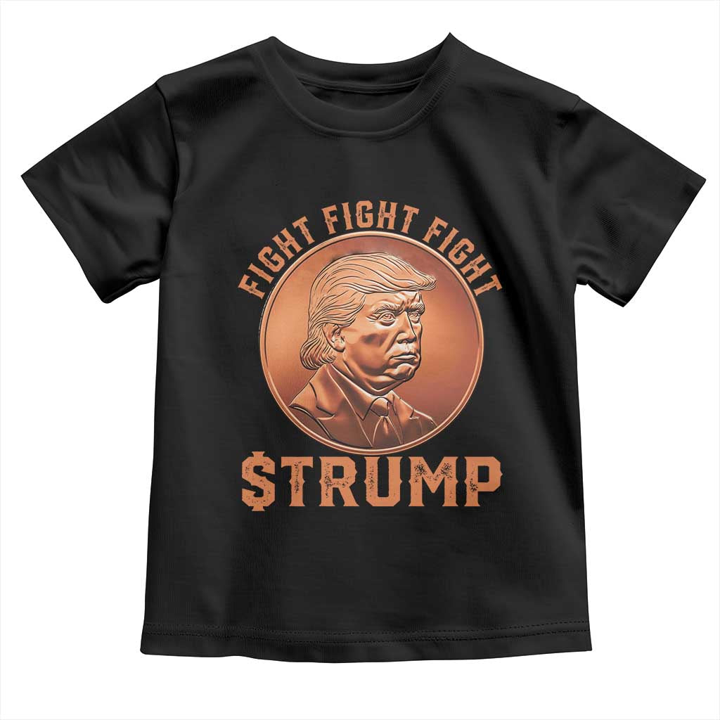 Trump Bitcoin 2025 Toddler T Shirt 47th President Coin Cryptocurrency TS02 Black Print Your Wear
