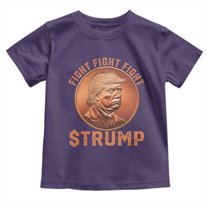 Trump Bitcoin 2025 Toddler T Shirt 47th President Coin Cryptocurrency TS02 Purple Print Your Wear