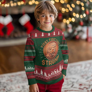 Trump Bitcoin 2025 Knit Sweatshirt 47th President Coin Cryptocurrency TS02 Christmas Print Your Wear