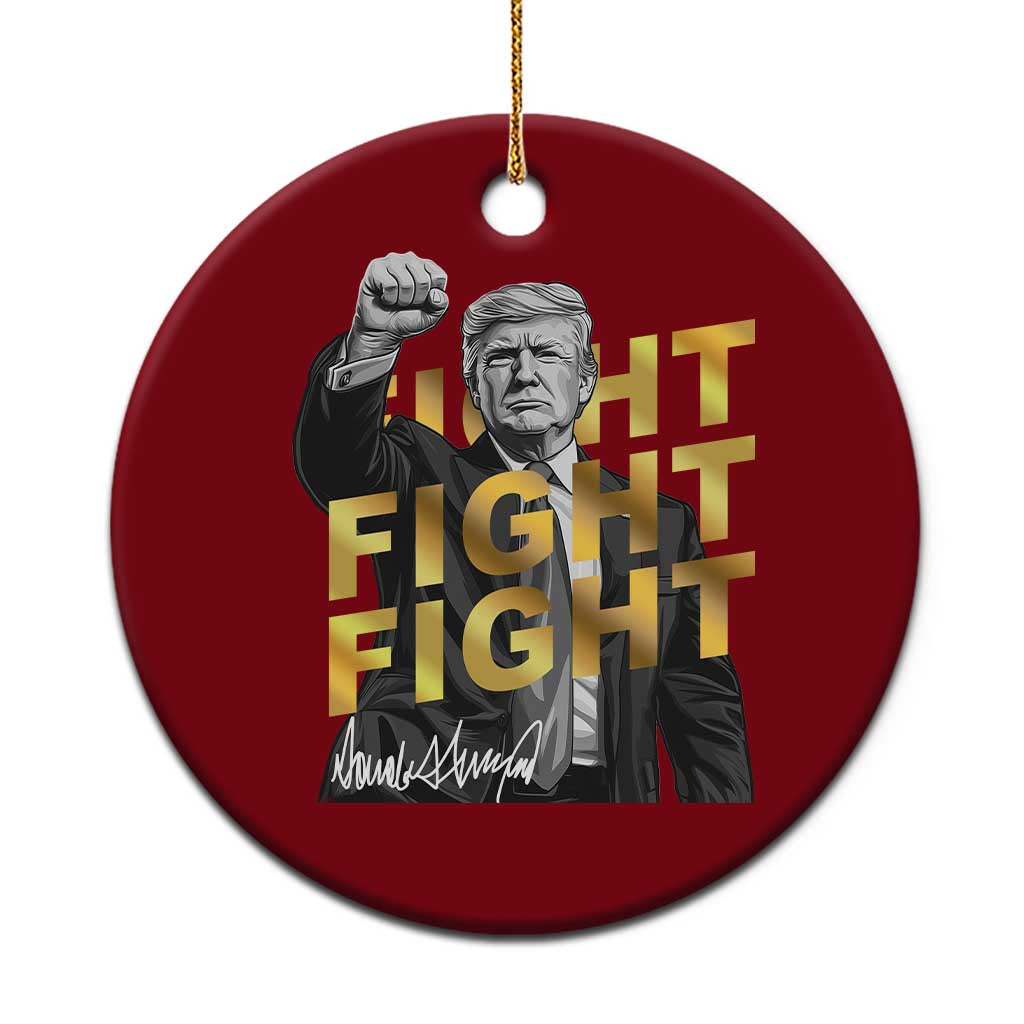 Trump Bitcoin Ceramic Ornament President Trump Iconic Signature Pose Meme Coin TS02 1pc Red Print Your Wear