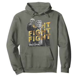 Trump Bitcoin Hoodie President Trump Iconic Signature Pose Meme Coin TS02 Military Green Print Your Wear