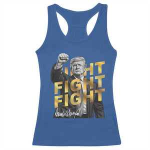 Trump Bitcoin Racerback Tank Top President Trump Iconic Signature Pose Meme Coin TS02 Royal Blue Print Your Wear