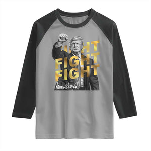 Trump Bitcoin Raglan Shirt President Trump Iconic Signature Pose Meme Coin TS02 Sport Gray Black Print Your Wear