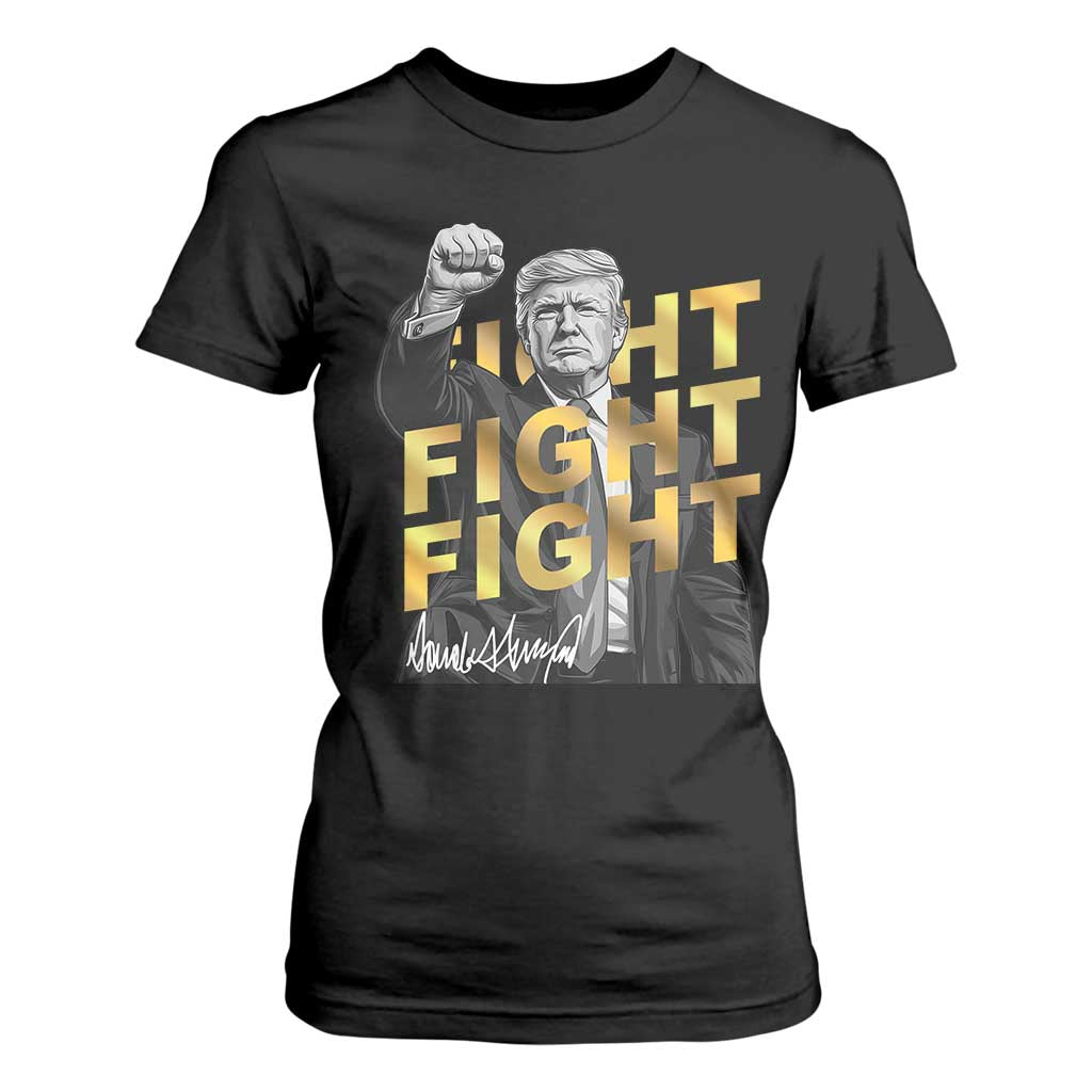 Trump Bitcoin T Shirt For Women President Trump Iconic Signature Pose Meme Coin TS02 Black Print Your Wear