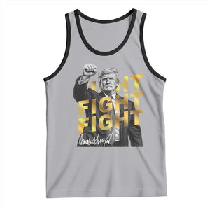 Trump Bitcoin Tank Top President Trump Iconic Signature Pose Meme Coin TS02 Athletic Heather Black Print Your Wear