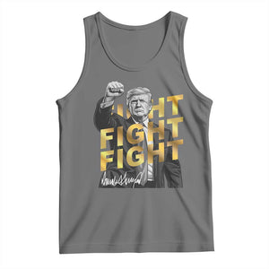 Trump Bitcoin Tank Top President Trump Iconic Signature Pose Meme Coin TS02 Black Heather Print Your Wear