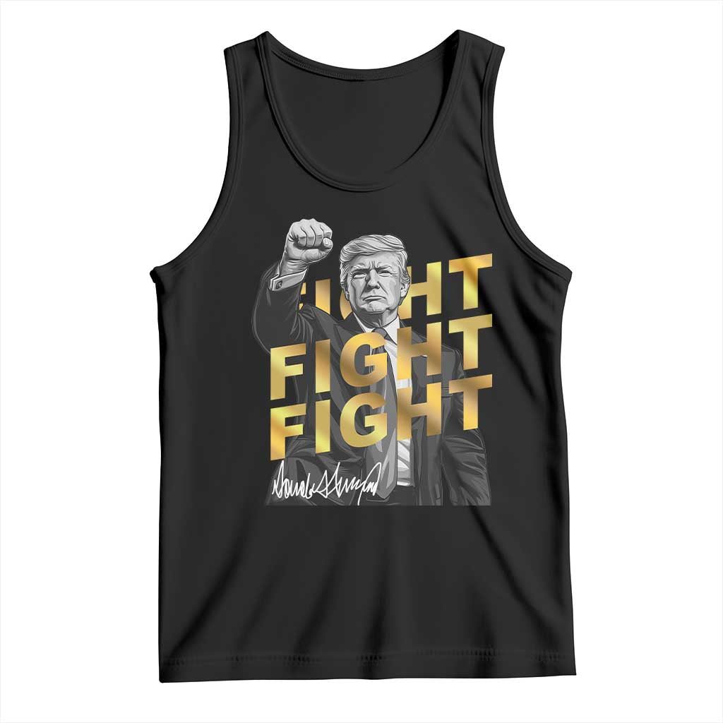 Trump Bitcoin Tank Top President Trump Iconic Signature Pose Meme Coin TS02 Black Print Your Wear