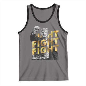 Trump Bitcoin Tank Top President Trump Iconic Signature Pose Meme Coin TS02 Deep Heather Black Print Your Wear