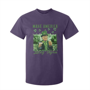 Funny St Patrick's Day Trump T Shirt For Kid Make America Lucky Again TS02 Purple Print Your Wear