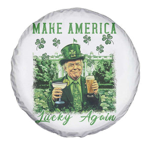 Funny St Patrick's Day Trump Spare Tire Cover Make America Lucky Again TS02 Print Your Wear