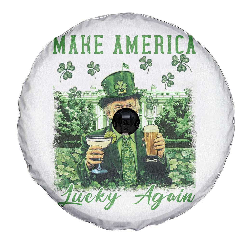 Funny St Patrick's Day Trump Spare Tire Cover Make America Lucky Again TS02 Print Your Wear