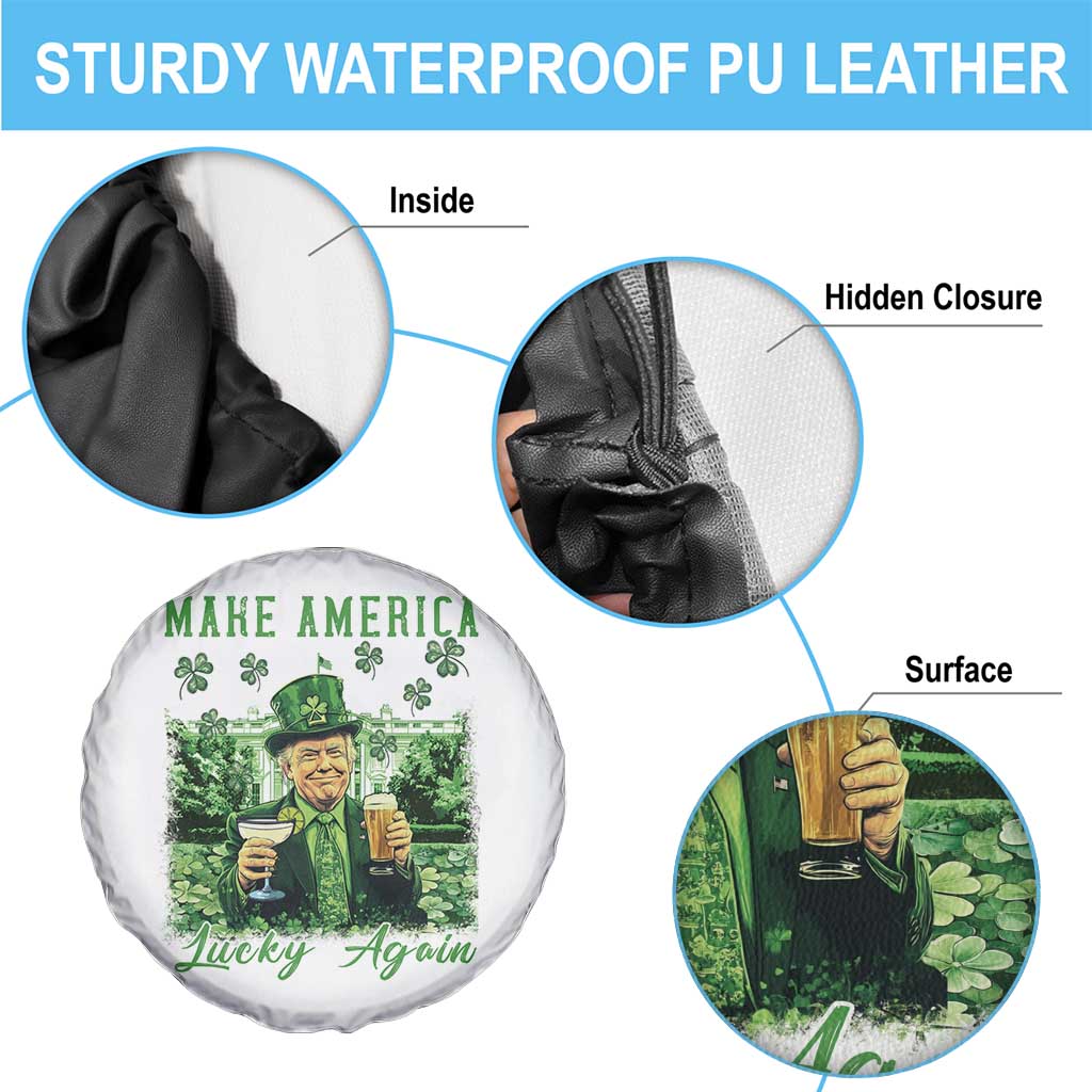 Funny St Patrick's Day Trump Spare Tire Cover Make America Lucky Again TS02 Print Your Wear