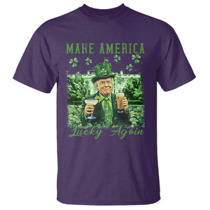 Funny St Patrick's Day Trump T Shirt Make America Lucky Again TS02 Purple Print Your Wear