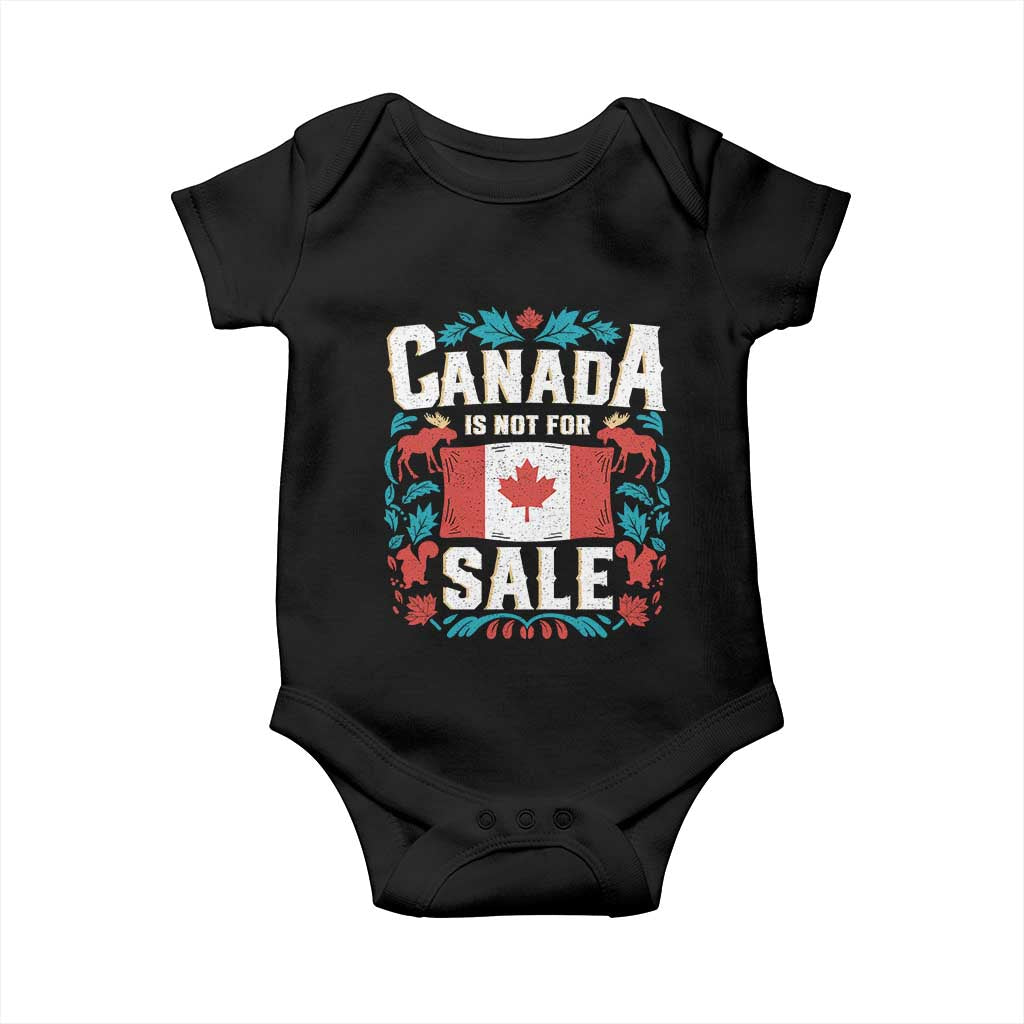 Canada Is Not For Sale Baby Onesie TS02 Black Print Your Wear